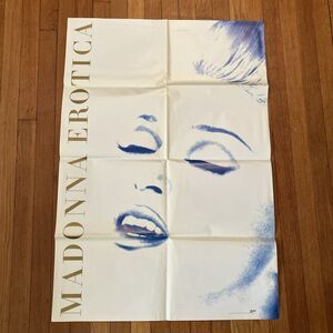 Vintage 1992 MADONNA EROTICA POSTER STORE DISPLAY PROMO 25.5” X 37” Folded